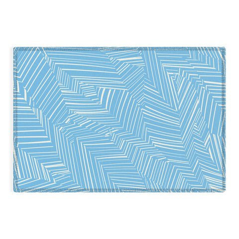 Jenean Morrison Line Break Blue Outdoor Rug