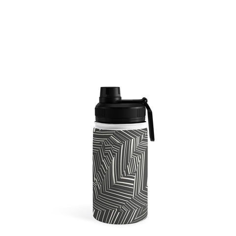 Jenean Morrison Line Break Dark Gray Water Bottle