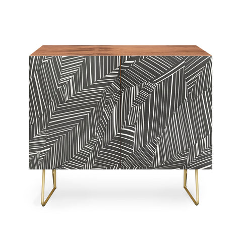 Jenean Morrison Line Break Dark Gray Credenza