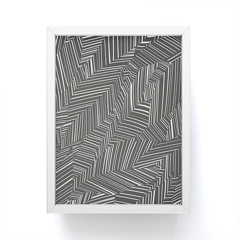 Jenean Morrison Line Break Dark Gray Framed Mini Art Print