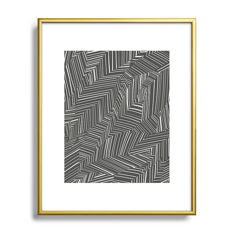 Jenean Morrison Line Break Dark Gray Metal Framed Art Print