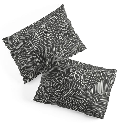 Jenean Morrison Line Break Dark Gray Pillow Shams