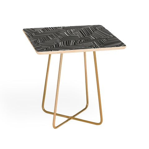 Jenean Morrison Line Break Dark Gray Side Table