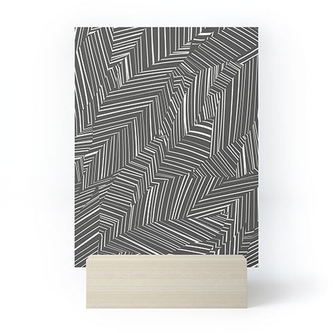 Jenean Morrison Line Break Dark Gray Mini Art Print