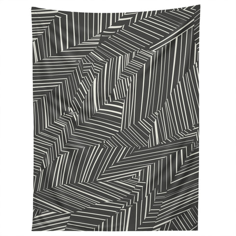 Jenean Morrison Line Break Dark Gray Tapestry