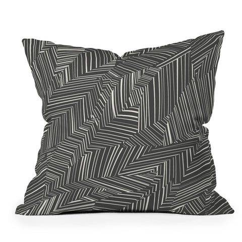 Jenean Morrison Line Break Dark Gray Throw Pillow