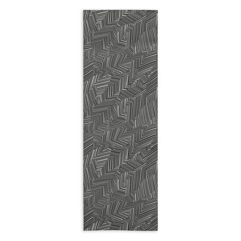 Jenean Morrison Line Break Dark Gray Yoga Towel