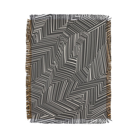 Jenean Morrison Line Break Dark Gray Throw Blanket