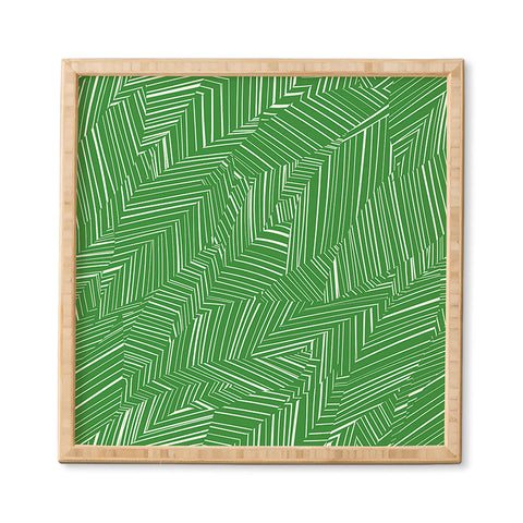 Jenean Morrison Line Break Green Framed Wall Art