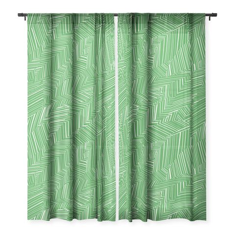 Jenean Morrison Line Break Green Sheer Non Repeat