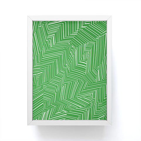 Jenean Morrison Line Break Green Framed Mini Art Print