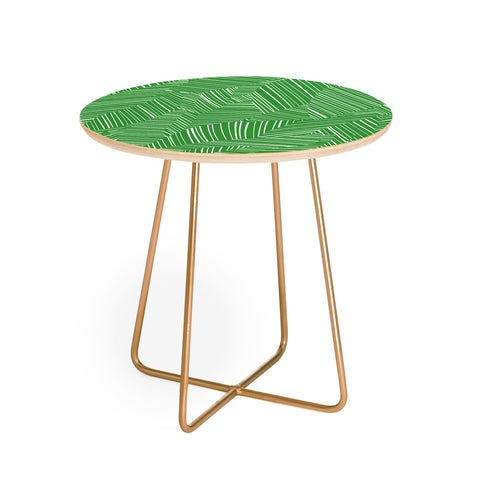 Jenean Morrison Line Break Green Round Side Table