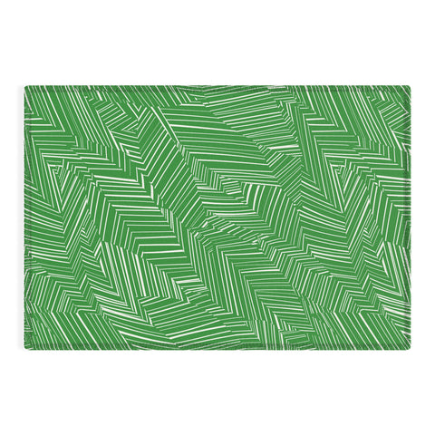 Jenean Morrison Line Break Green Outdoor Rug