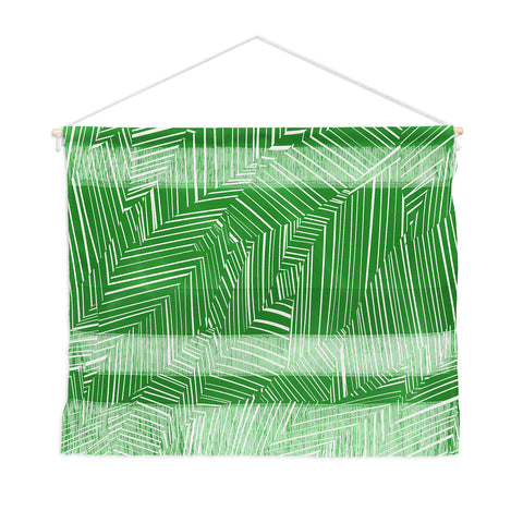 Jenean Morrison Line Break Green Wall Hanging Landscape