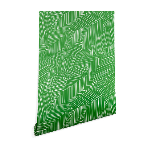 Jenean Morrison Line Break Green Wallpaper