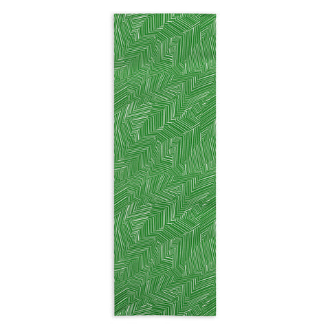 Jenean Morrison Line Break Green Yoga Towel