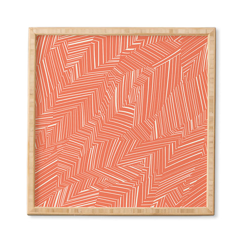 Jenean Morrison Line Break Persimmon Framed Wall Art