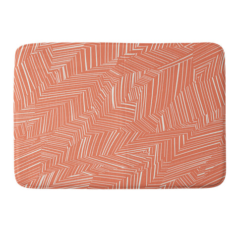 Jenean Morrison Line Break Persimmon Memory Foam Bath Mat