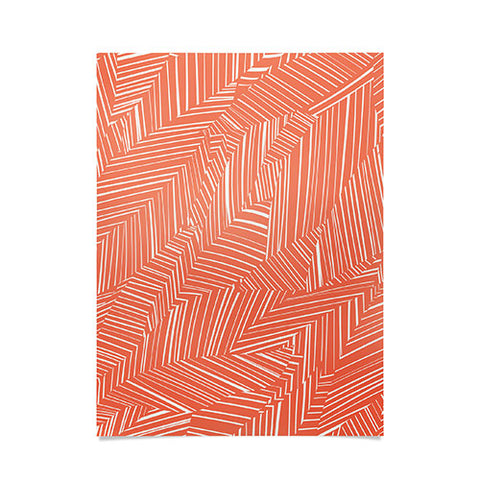 Jenean Morrison Line Break Persimmon Poster