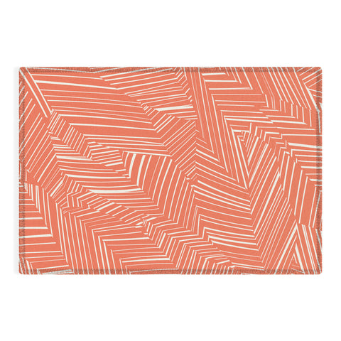 Jenean Morrison Line Break Persimmon Outdoor Rug