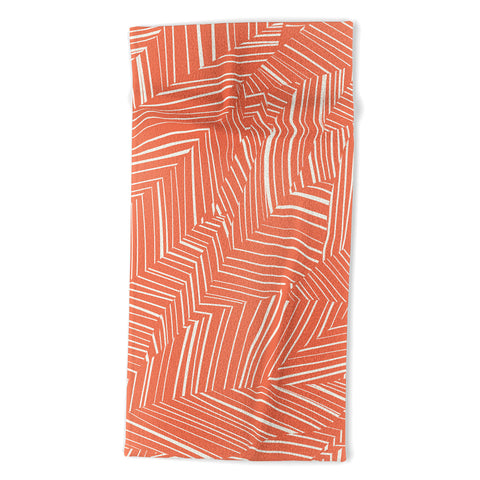 Jenean Morrison Line Break Persimmon Beach Towel