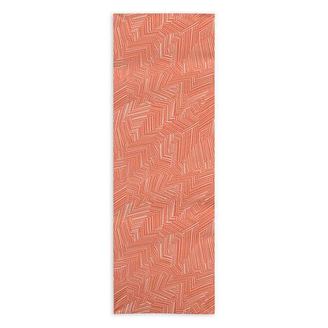 Jenean Morrison Line Break Persimmon Yoga Towel