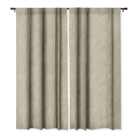 Jenean Morrison Line Break Sand Blackout Window Curtain