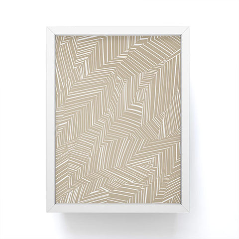 Jenean Morrison Line Break Sand Framed Mini Art Print