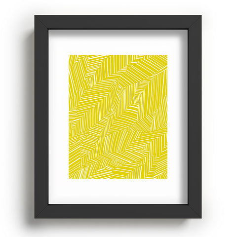 Jenean Morrison Line Break Yellow Recessed Framing Rectangle