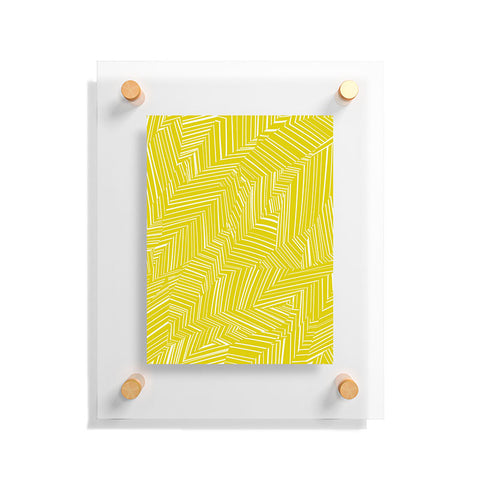 Jenean Morrison Line Break Yellow Floating Acrylic Print