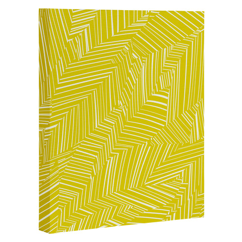 Jenean Morrison Line Break Yellow Art Canvas