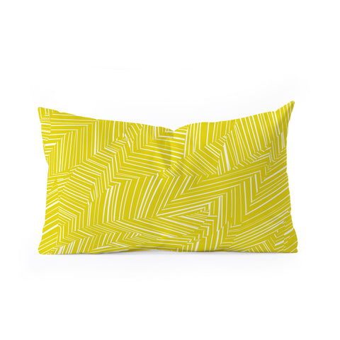 Jenean Morrison Line Break Yellow Oblong Throw Pillow