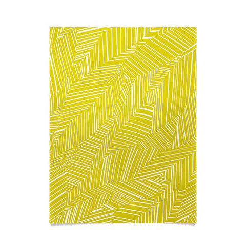 Jenean Morrison Line Break Yellow Poster