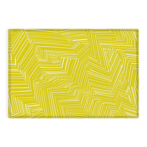 Jenean Morrison Line Break Yellow Outdoor Rug