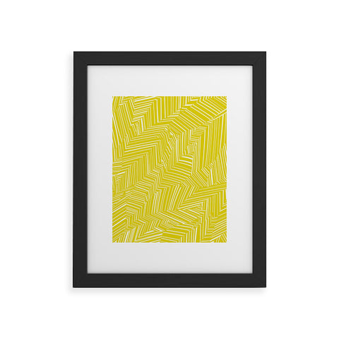 Jenean Morrison Line Break Yellow Framed Art Print