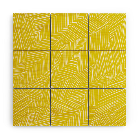 Jenean Morrison Line Break Yellow Wood Wall Mural
