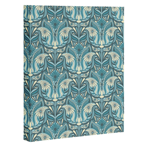 Jenean Morrison Mirror Image in Blue Art Canvas