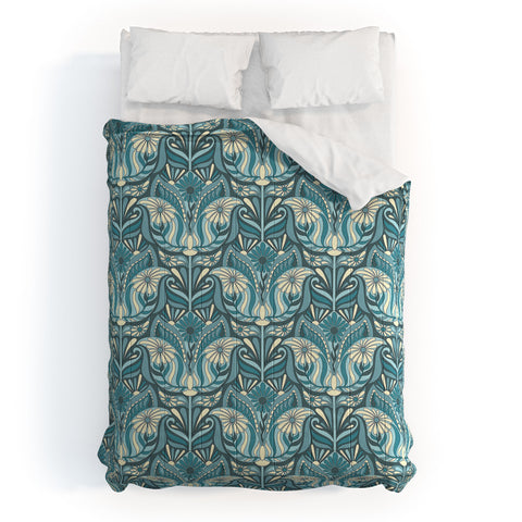 Jenean Morrison Mirror Image in Blue Comforter