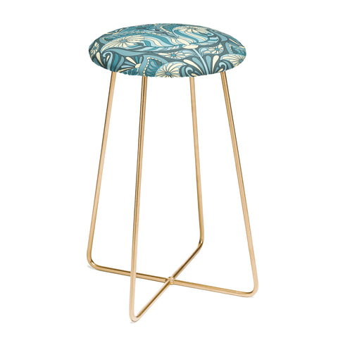 Jenean Morrison Mirror Image in Blue Counter Stool
