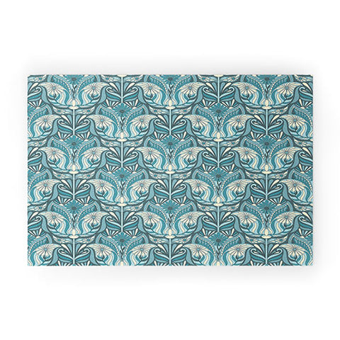 Jenean Morrison Mirror Image in Blue Welcome Mat