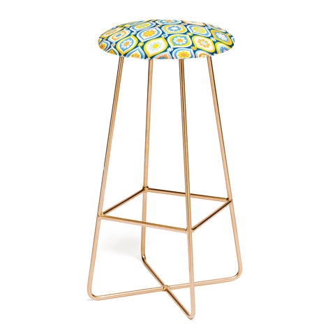 Jenean Morrison Ogee Floral Bar Stool