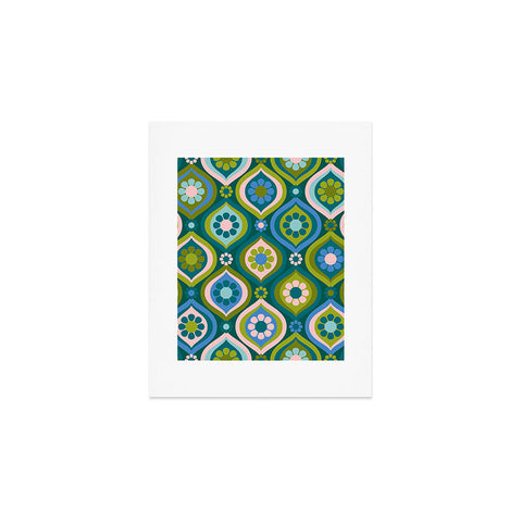 Jenean Morrison Ogee Floral Blue Art Print