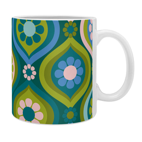 Jenean Morrison Ogee Floral Blue Coffee Mug