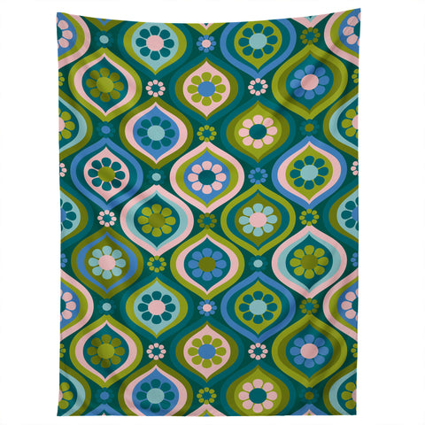 Jenean Morrison Ogee Floral Blue Tapestry