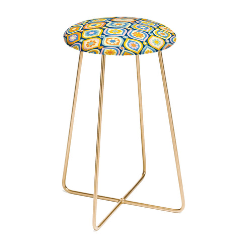 Jenean Morrison Ogee Floral Counter Stool