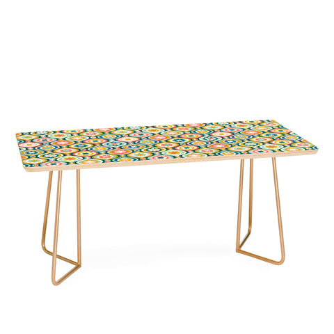 Jenean Morrison Ogee Floral Multicolor Coffee Table