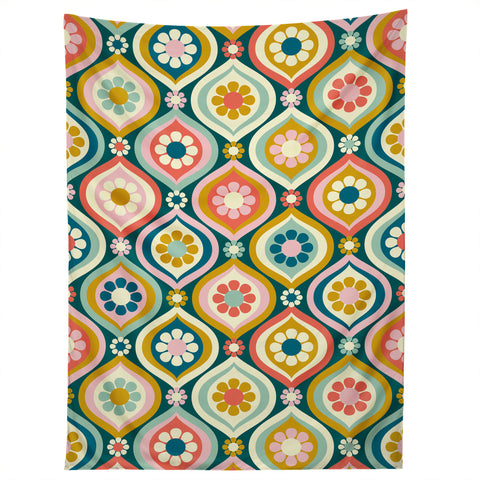 Jenean Morrison Ogee Floral Multicolor Tapestry