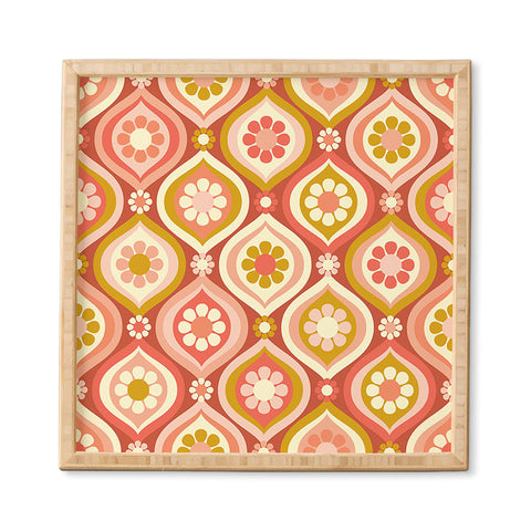 Jenean Morrison Ogee Floral Pink Framed Wall Art