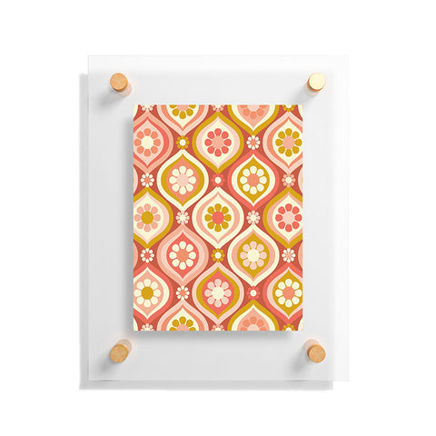 Jenean Morrison Ogee Floral Pink Floating Acrylic Print