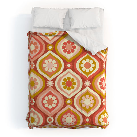 Jenean Morrison Ogee Floral Pink Comforter